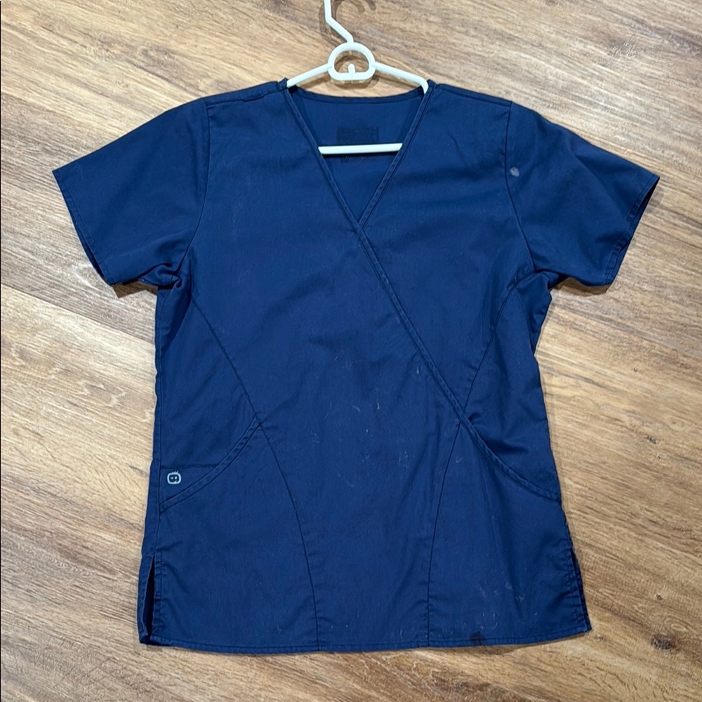 Navy Blue Scrub Top